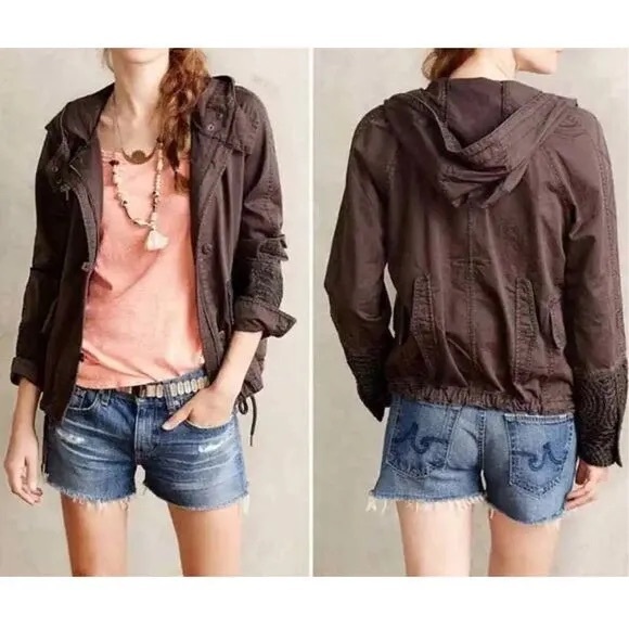 Anthropologie Hei Hei Utility Jacket with Lace Detail Small - Picture 8 of 8